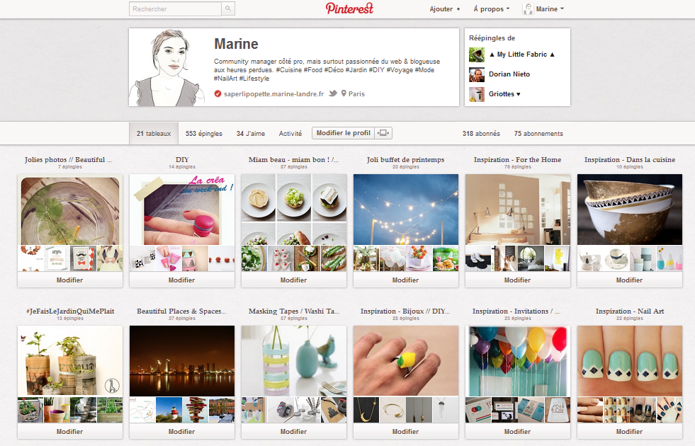Epingler avec Pinterest, c'est partager !