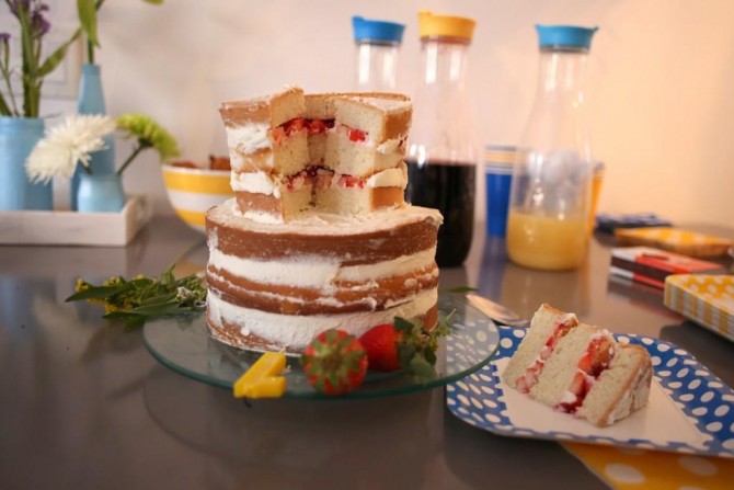 Le gâteau d anniversaire façon Naked Cake Marinette Saperlipopette